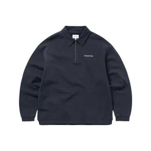 Thisisneverthat FW25 Полузастежка POLO Свитшот Темно-синий Синий POLO Унисекс