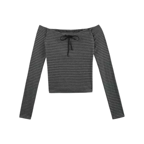 Wang Leshi Серые Женские T-рубашки