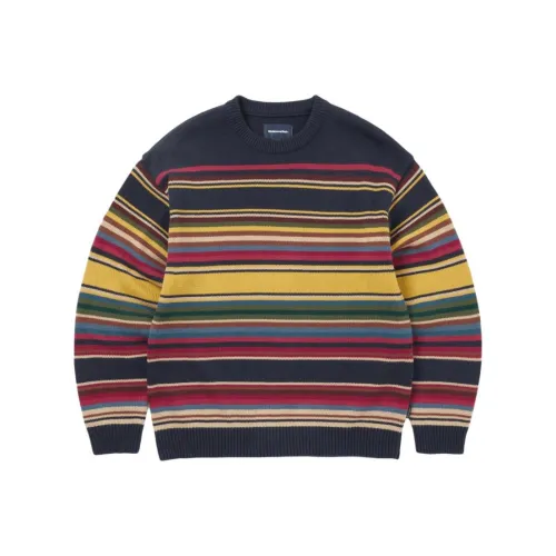 Thisisneverthat FW25 MULTI Полосатый Свитер Темно-синий Желтый Свитер Унисекс