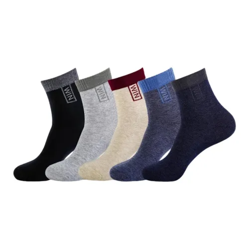 Caramella Смешанные цвета 1 OF Каждые 5 цветов Мужские носки MID до икры