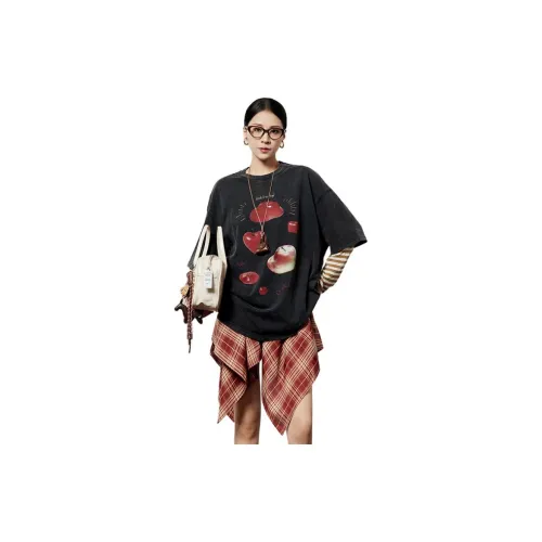 Weekly Экологичный Черный Женские T-рубашки