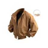 Коричневый хлопковый пуховик