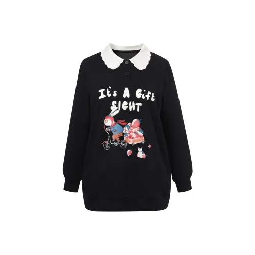 MSSHE Черный Женский Свитшот