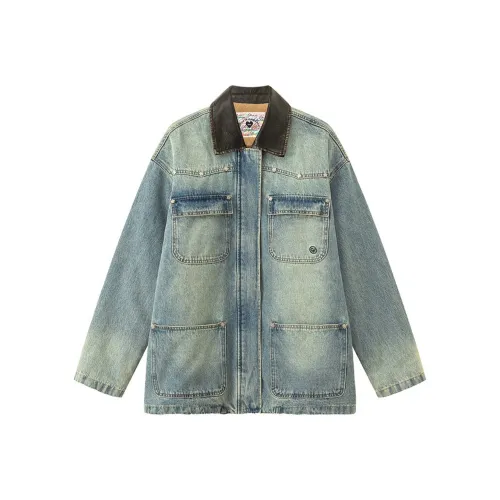 CHUU Средний джинсовый синий женский пуховик