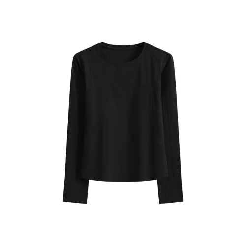 Йога T-рубашка Женская Одиночная упаковка Весенний Осенний Базовый слой Большой размер Свободный крой Премиум Профессиональный Тренировка бега Гирка