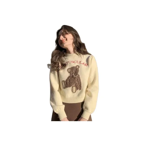 ZVJH Кремовый Абрикос Женский Трикотаж