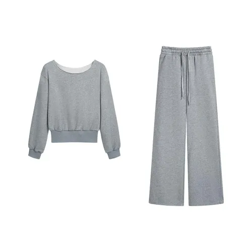 COVER TIME Серый Женские Повседневные Костюмы