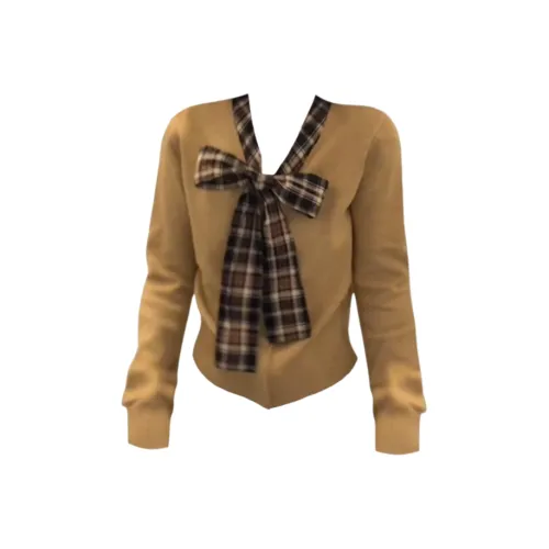 Wang Leshi Хаки Женская Трикотажная