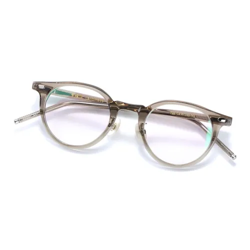 QINGZHIZUO Mazzucchelli Пластина Круглая Оправы для очков Унисекс Лиловый Черный