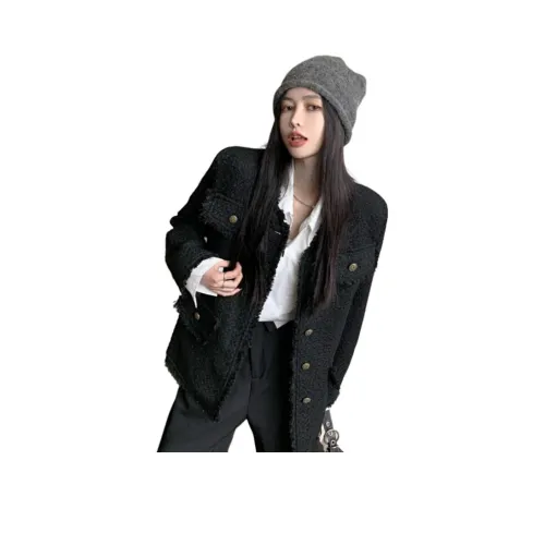 AHRTB Черное Женское Короткое Пальто