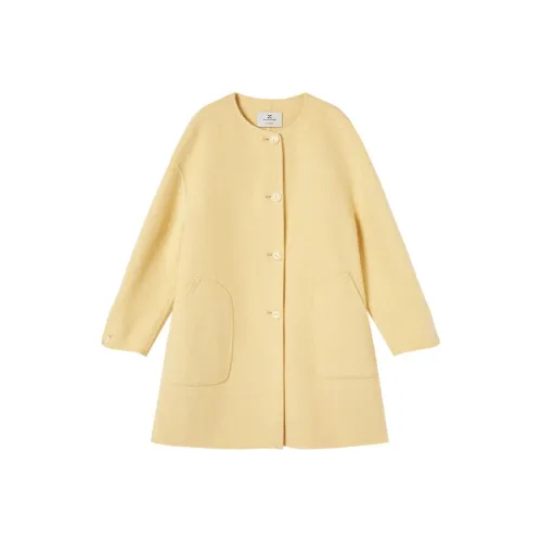 XIANGYING Светло-желтое женское пальто