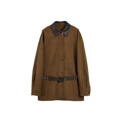 ELLE Темно-коричневые женские куртки