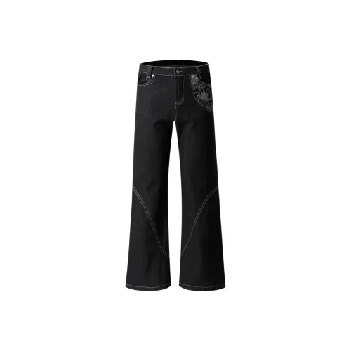 ROBINHOOD Черные Унисекс Джинсы