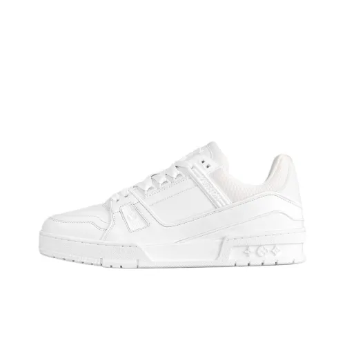 LOUIS VUITTON Кроссовки для скейтбординга Trainer Low Топ Женские Белые