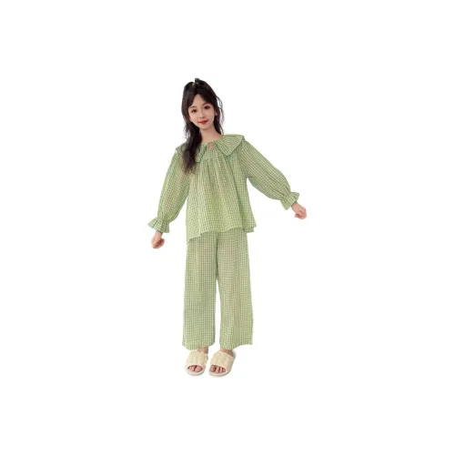 Rindu Комплект домашней одежды Осенний Зеленый Детский