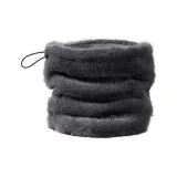 Плюшевый термоскарф - премиум серый