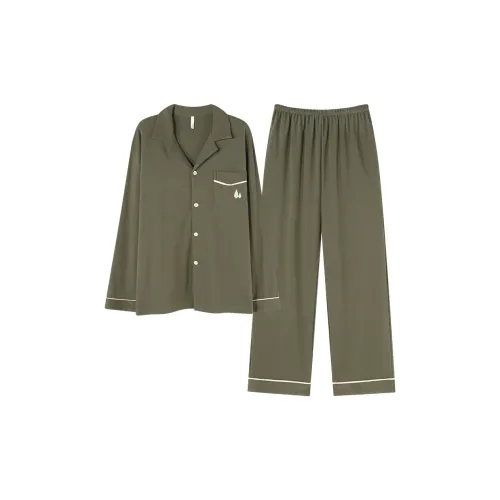 Mulong Family Армейский зеленый Мужской Пижамные комплекты