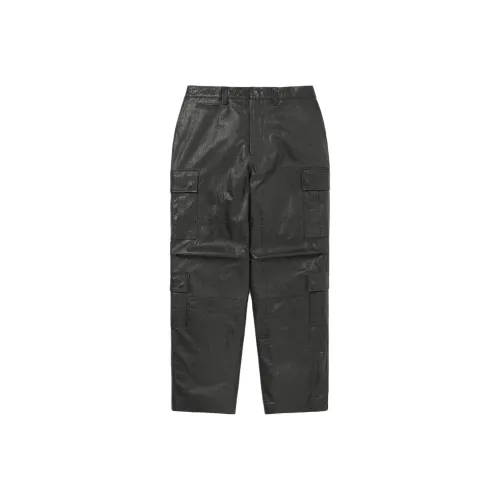Thisisneverthat FW25 Кожа BDU Брюки Черная кожа Брюки Унисекс