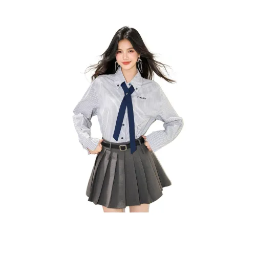 IWZI Полосы Женские Рубашки