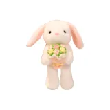 Белый кролик с букетом, стиль