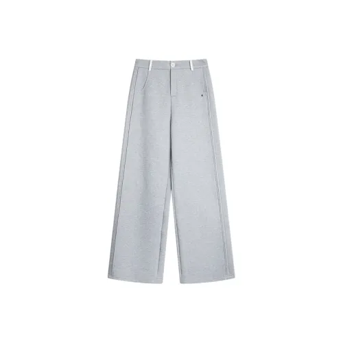 ELLE Light Gray Women's Casual Pants ELLE Светло-серые женские повседневные штаны