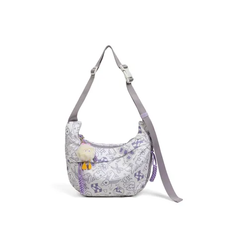 PT'SON Ткань Сумки через плечо Женская Белая Фиолетовая