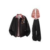 Чёрная+Красная рубашка + чёрные штаны