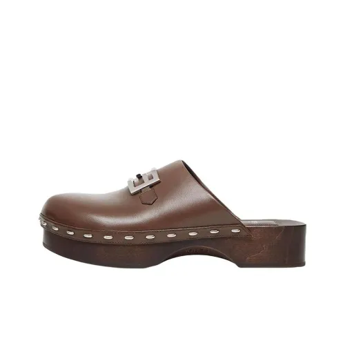 FENDI Baguette Домашние тапочки Мужской Коричневый