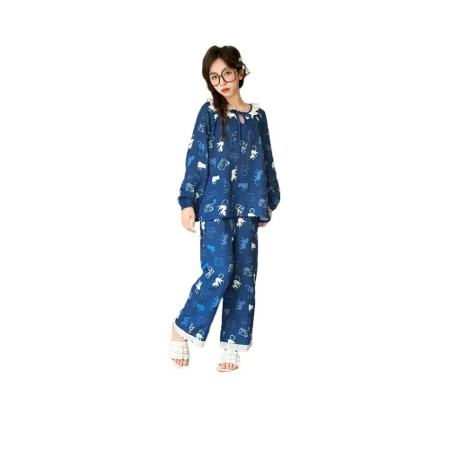 Rindu Домашний Комплект Осенний Темно-Синий Малыш