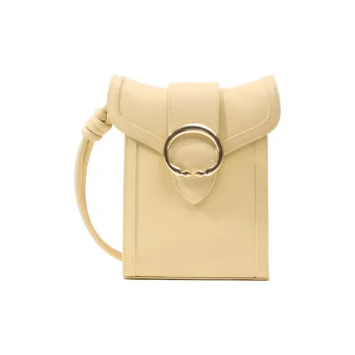 Azzurra Gronchi Коровья кожа Маленькая квадратная сумка Сумка через плечо Маленькая Женская Миндаль