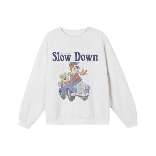 HIPHOPPUNKS Белый Серый Женские Свитшоты