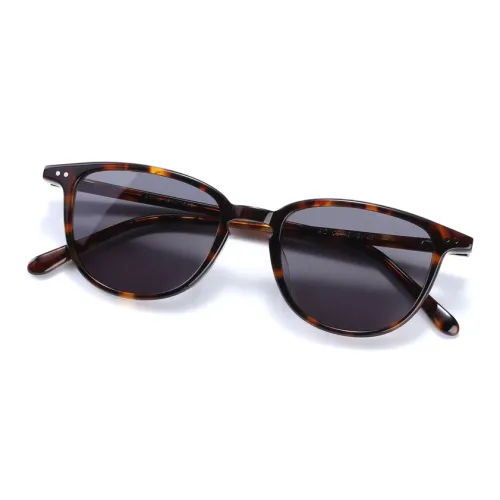 QINGZHIZUO Импортный Ацетатная пластина OVAL SUNGLASSES Унисекс Агаровое дерево Черепаховый Черный