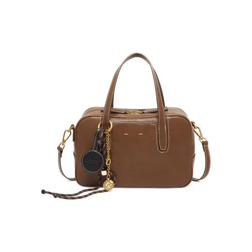 Narandu Коровья кожа с синтетической кожей сумка обычный женский сандаловый коричневый