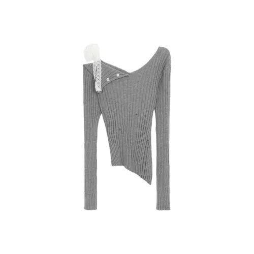 Wang Leshi Серый Женский Трикотаж