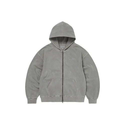 Thisisneverthat FW25 Waffle Lined ZIP UP Толстовка Темный GREY Свитшот Унисекс