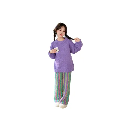 Rindu Домашний Комплект Осенний Фиолетовый Детский