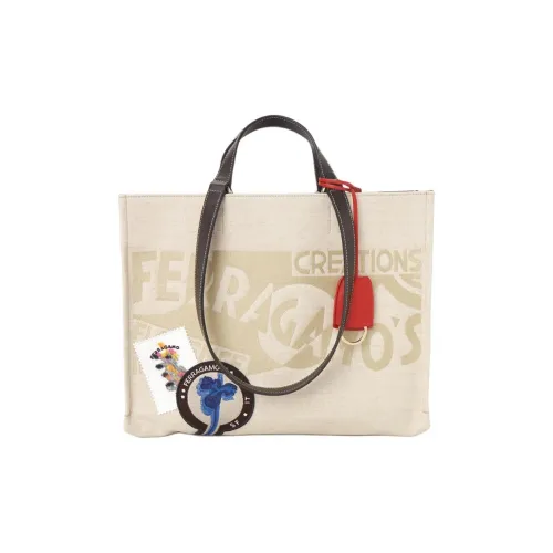 Ferragamo Тоут Сумка Сумка для покупок Сумка через плечо Большая женская сумка Сливочный цвет