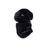 Плюшевая теплая шапка + плюшевый термический шарф - цвет призрачный черный, комбинация