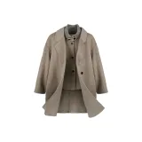 Комплект одежды (Овсяный кофейный топ + Овсяный кофейный жилет)