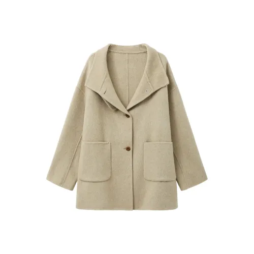 Another Alley Фасоль Вкусные Желтые Женские Пальто