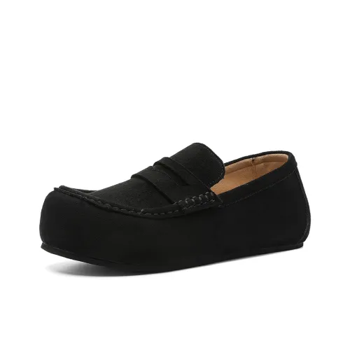 MPZY Лоферы с резиновым подошвой Унисекс Черный