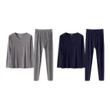 Мужской комплект из 2 предметов (Светло-серый + Темно-синий)