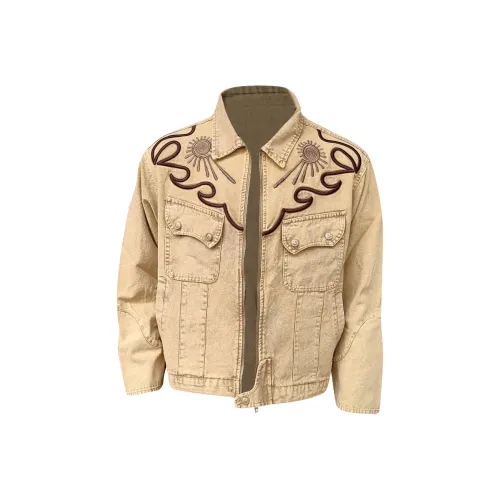 GDRG Хаки Вышивка Унисекс Куртки