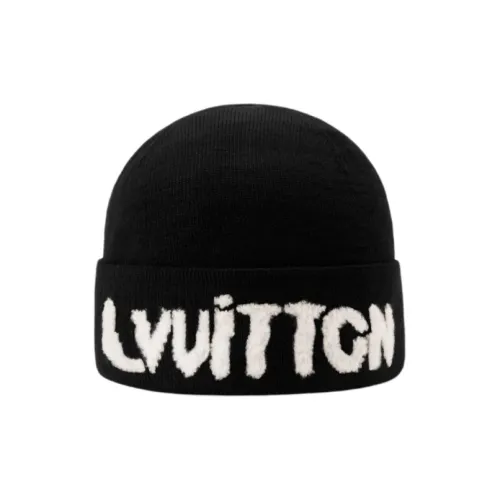 LOUIS VUITTON Овечья шерсть Шапки-бини Мужской Черный
