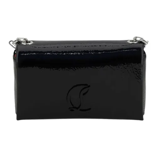 CL Loubi Кожа Плечевая сумка Женская Ярко-черная