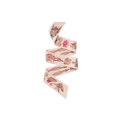 Шарфы из шелка Cartier Unisex Вельвет Бежевый