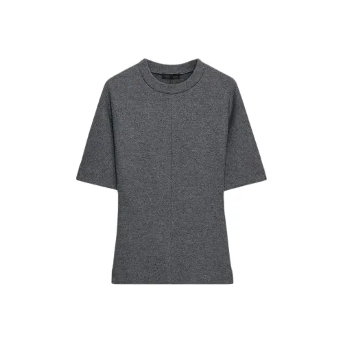 ZARA Зебра с принтом серые женские T-рубашки