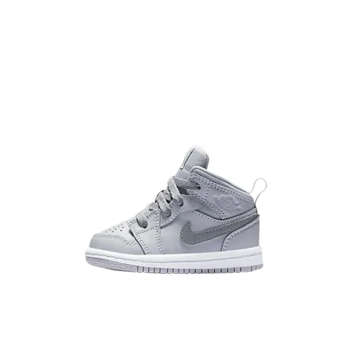 Jordan Air Jordan 1 MID Топ Обувь для малышей Gray Infant And Toddler