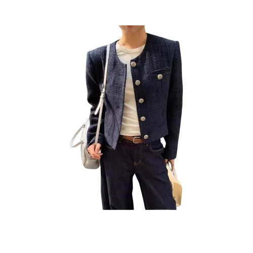 VINMUK Темно-синий женский короткий пальто