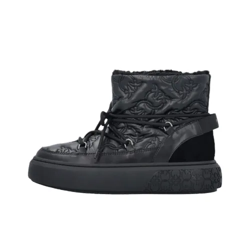 PINKO Love Birds series Колено Высокие Сноубутсы Женские Черные